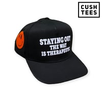 Image 1 of Staying out the way is therapeutic (Snapback) Black/White/Orange