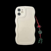 Image 2 of Imperial Jade Energy Lucky Coin Phone And Bag Charm Red Cord