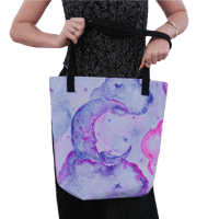 Image 1 of ‘Moon Adorned in Stars’ Tote Bag