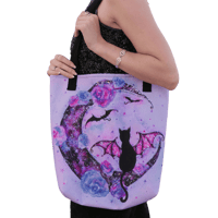 Image 1 of ‘Batty Cat’ Tote Bag
