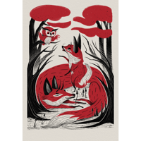 Image 1 of FOX & OWL GICLEE PRINT