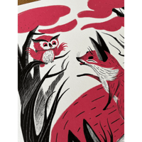 Image 2 of FOX & OWL GICLEE PRINT