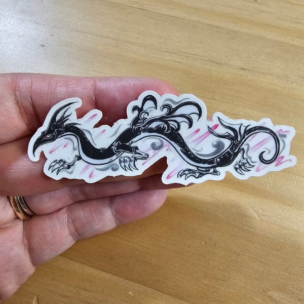 Image of Dragon Transparent Vinyl Sticker