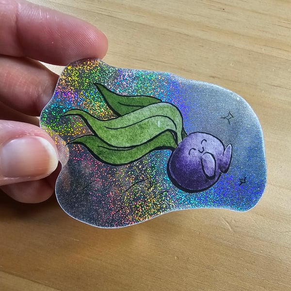 Image of Oddly Happy Radish Glitter Sticker