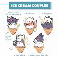 Image 2 of Ice Cream Couples series (SVSSS, MDZS, TGCF, 2HA) - Enamel Pins