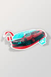 3D Wagon Sticker