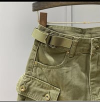 Image 3 of Army Green. Cargo Skirt 