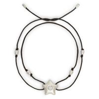 Image 2 of Star Two-Way Cord Bolo Necklace, White