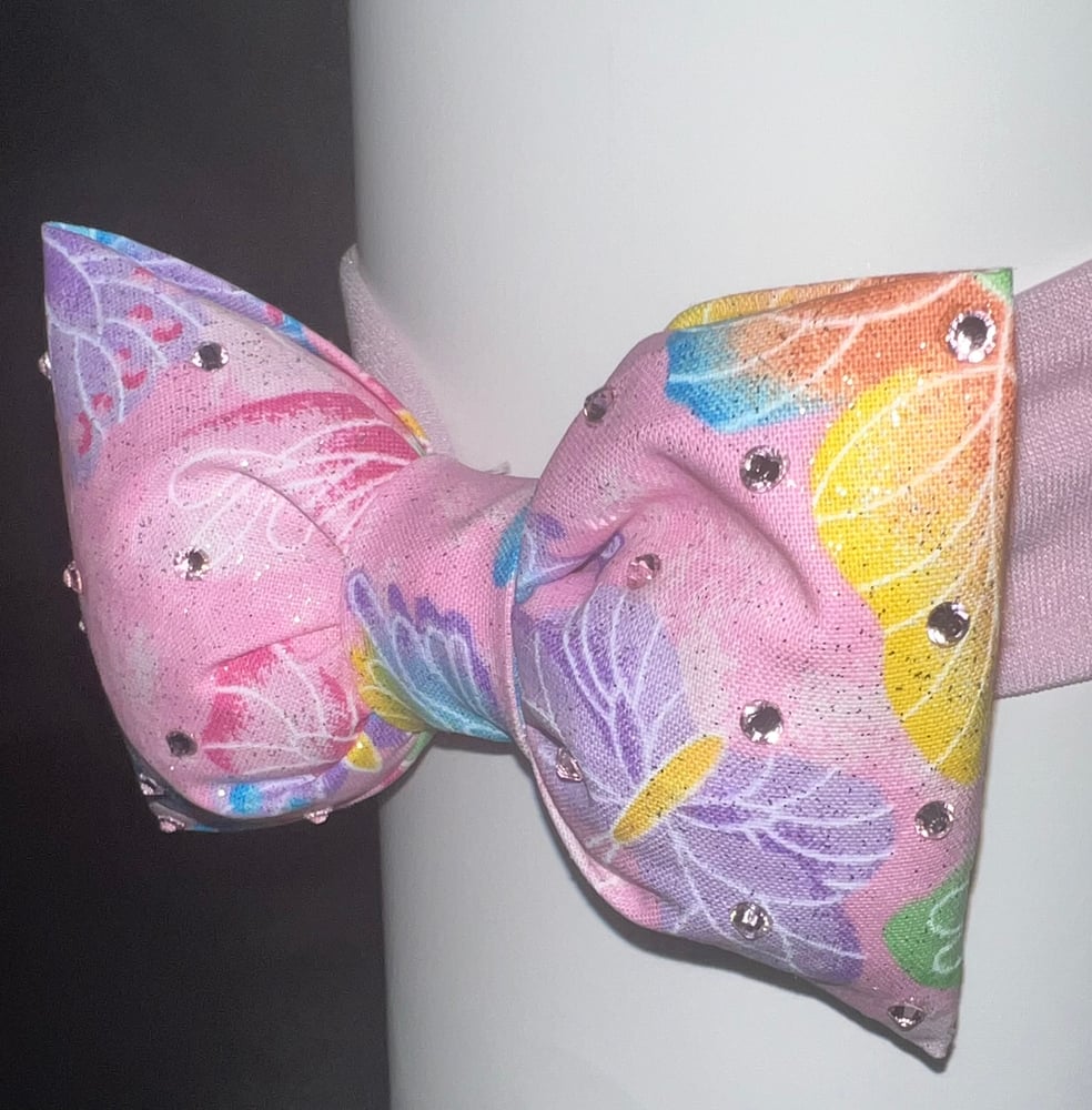Image of PUFFIE BOW Headband/Pink Butterfly 