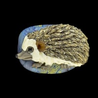 Image 1 of XL. African Pygmy Hedgehog #3- Flamework Glass Sculpture Bead