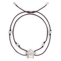 Image 2 of Star Two-Way Cord Bolo Necklace, Orchid Pink
