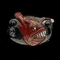 Image 1 of XXL. Dark Deep Sea Angler - Flamework Glass Sculpture Bead