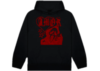 Amor Red Glitter (Black Hoodie)