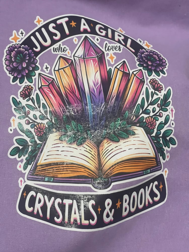 Image of Just a girl who loves crystals and books (Tote bag)