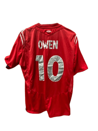 Image 5 of 2004/06 Original Umbro England Away Shirt Red - Michael Owen - Size Large 