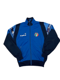 Image 1 of Diadora Italy 90's Vintage Track Jacket Size Large Blue and Navy 