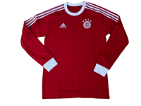 Image 1 of adidas Bayern Munich Icons Beckenbauer Long Sleeve Top Red & White Size Small