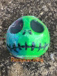 Image 3 of Pumpkin King Bathbomb Handmade Vegan Jack Skellington