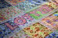 Image 1 of Vintage Floral and Lace Patchwork Blanket 
