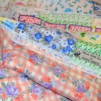 Image 2 of Vintage Floral and Lace Patchwork Blanket 
