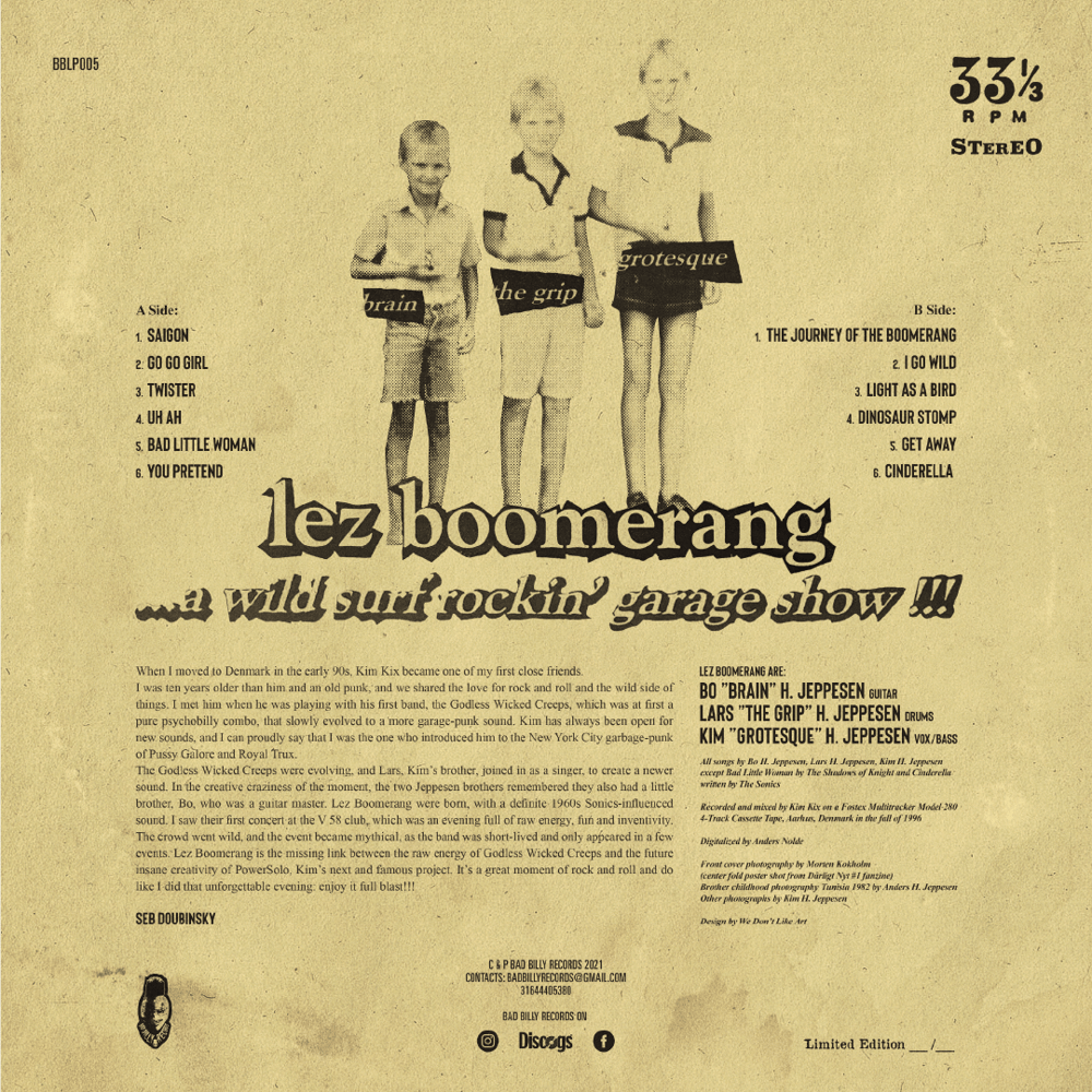 Lez Boomerang – ...a wild surf rockin' garage show!!! (BLACK Vinyl) LP