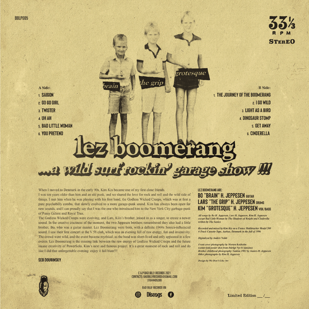 LEZ BOOMERANG – ...A WILD SURF ROCKIN' GARAGE SHOW!!! (Red LTD 100) LP