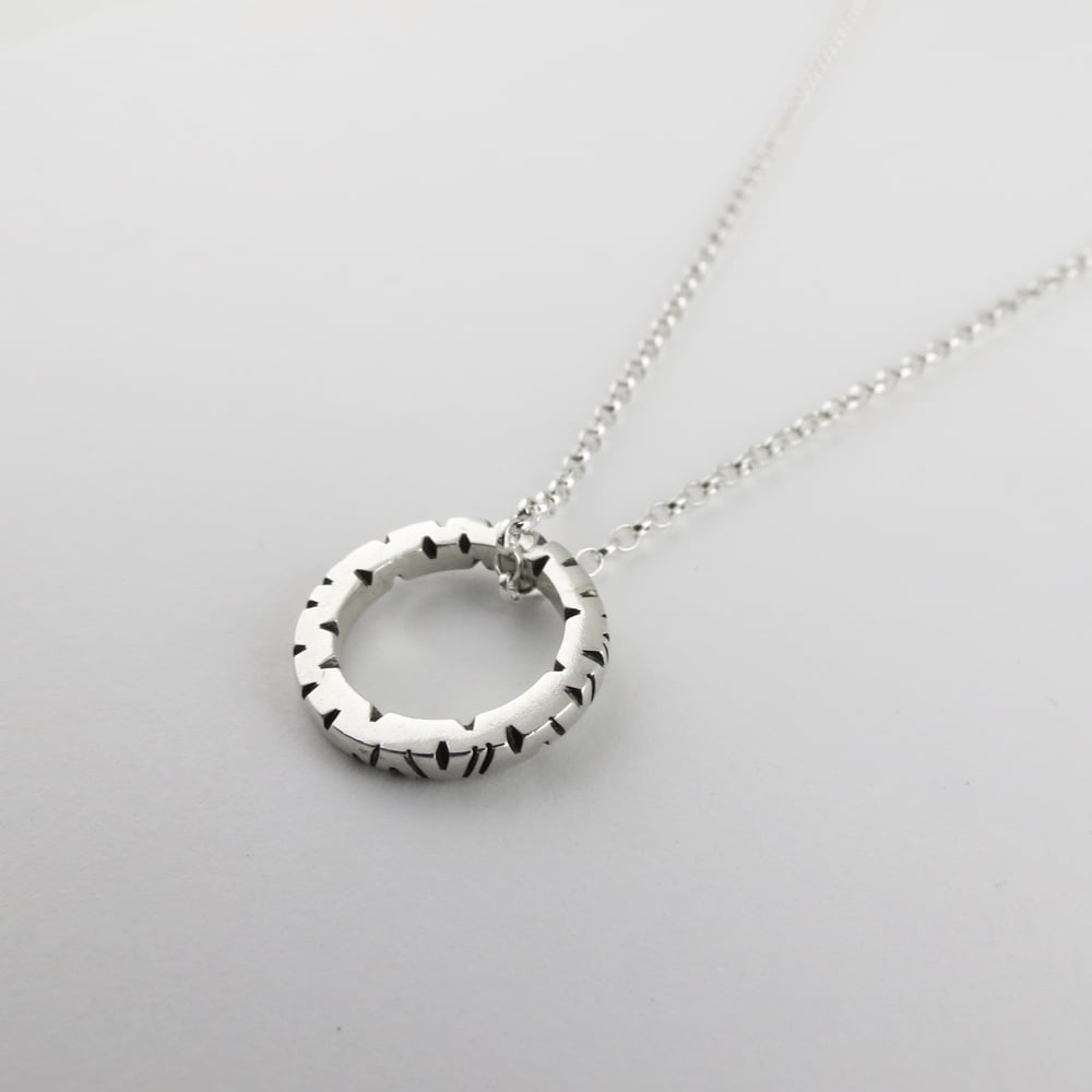 Image of NOTCHED Hoop Pendant