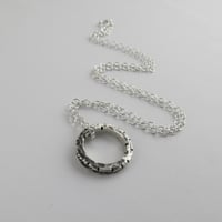 Image 1 of NOTCHED Hammered Hoop Pendant