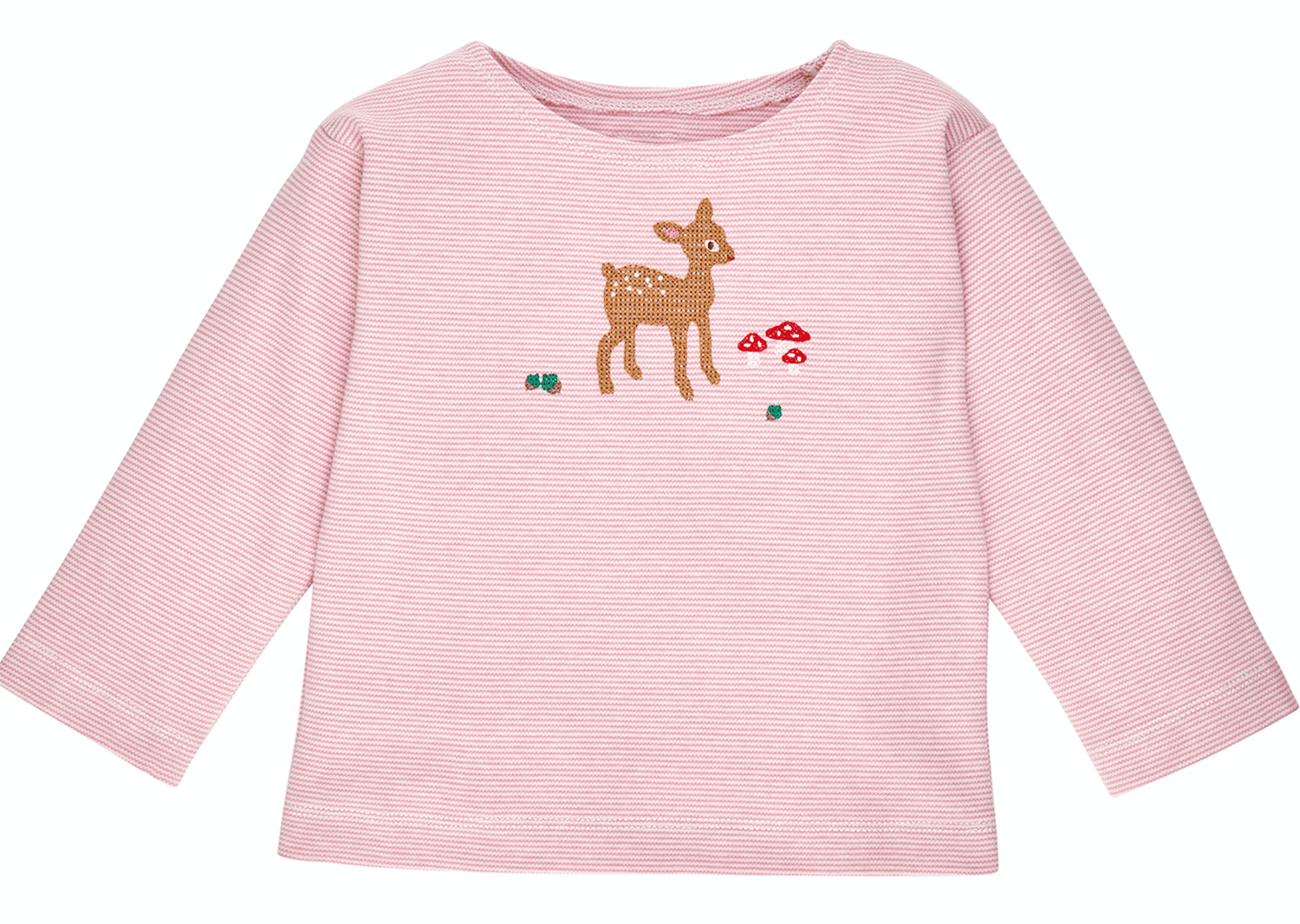 Image of Shirt in Rose mit gesticktem Reh Art.330226 (D)