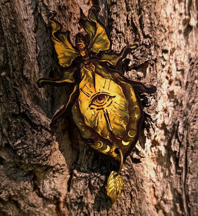 PIN DE MADERA - INSECTO HOJA