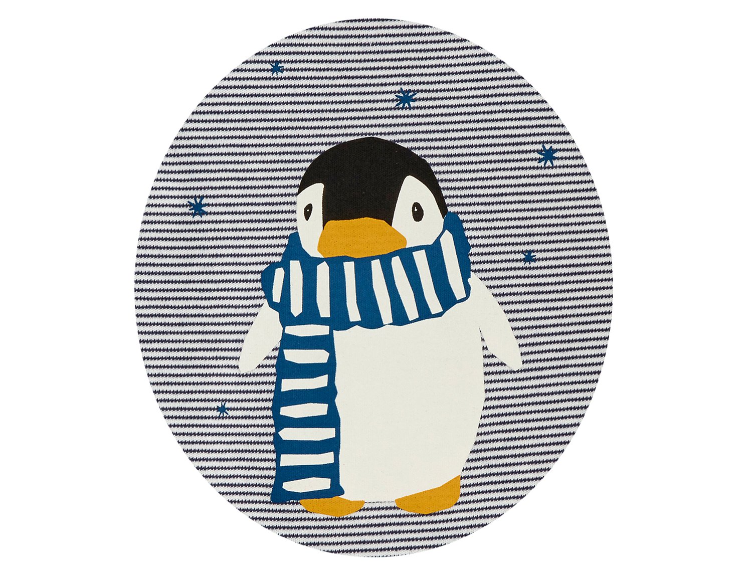 Image of 104 und 110 * Blau gestreiftes Shirt mit einem gedruckten Pinguin Art.360128 (D)