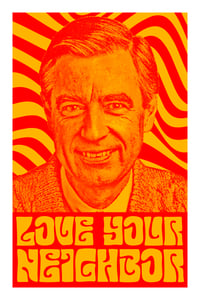 Image 1 of Mr. Rogers Psychedelic Postcard
