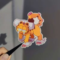 Image of Garfield Landorus Therian Waterproof Vinyl Sticker
