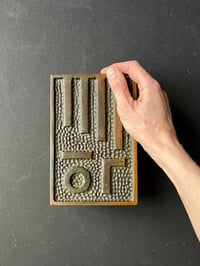 Image 2 of Large Modernist Push-Pull Door Handle of Cast Bronze