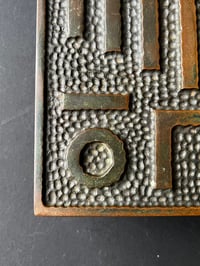 Image 5 of Large Modernist Push-Pull Door Handle of Cast Bronze