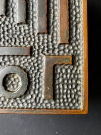 Image 6 of Large Modernist Push-Pull Door Handle of Cast Bronze