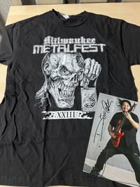 Image 1 of MILWAUKEE METAL FEST VIP SHIRT + SIGNED DINO CAZARES 8X10 PHOTO