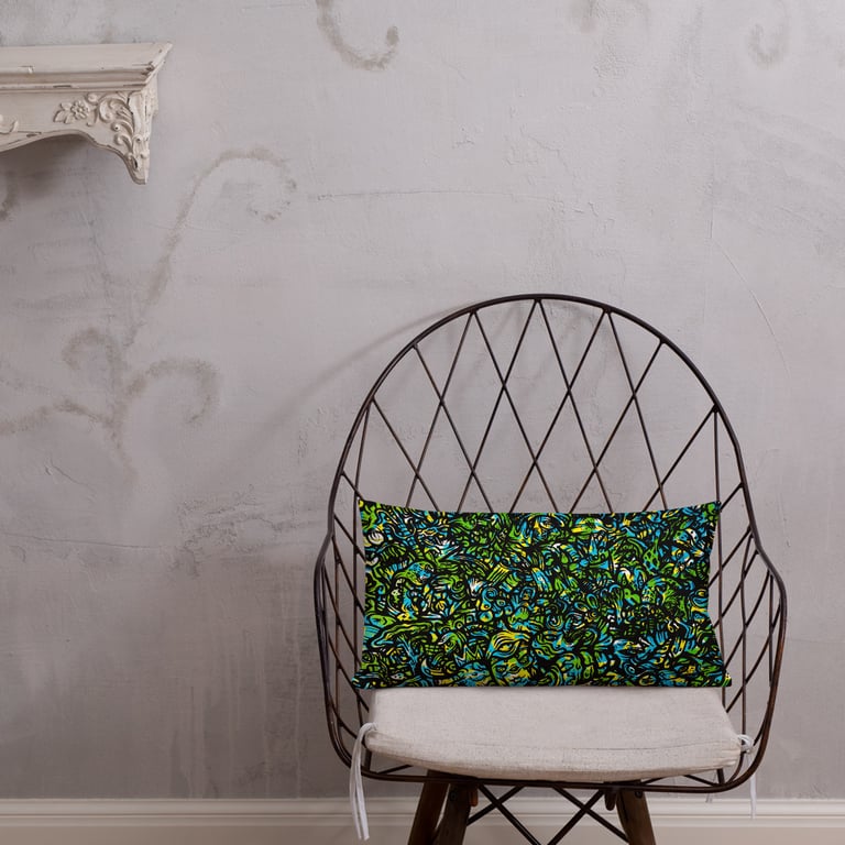 Green Landfill Pillow New!!! Image 3