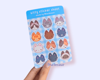 Image of Kitty Vinyl Sticker Sheet