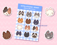 Image of Kitty Vinyl Sticker Sheet