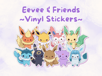 Image of Eevee & Eeveelutions Glossy Vinyl Stickers