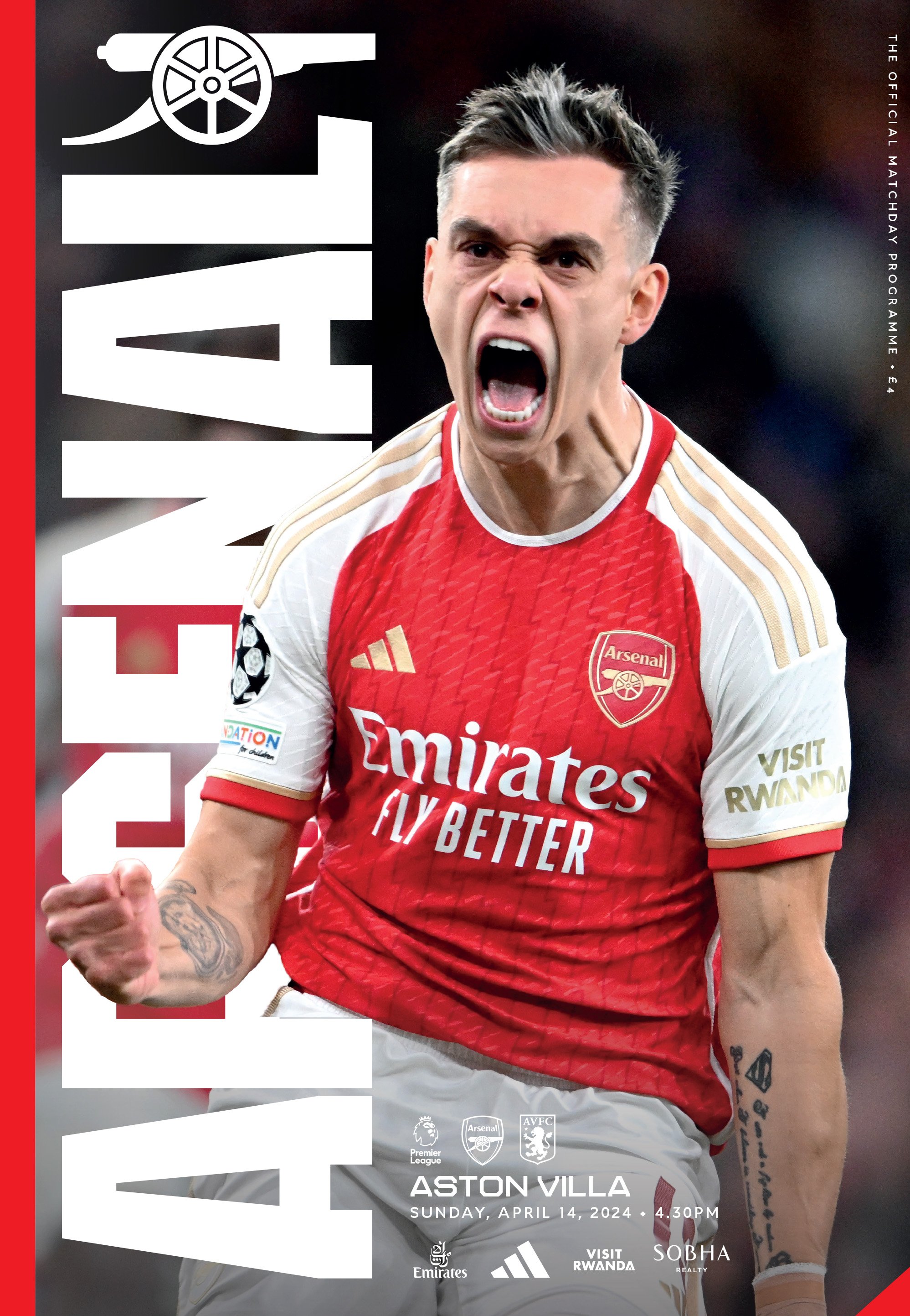 ARSENAL V ASTON VILLA SUNDAY, APRIL 14 Arsenalprogrammes