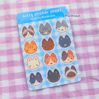 Image of Kitty Vinyl Sticker Sheet