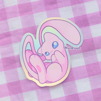 Image of Mew Satin Matte Holographic Sticker