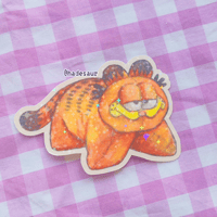 Image of Pillow Pet Garfield Holographic Star Vinyl Sticker
