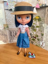 Image 1 of Nineteen zero six Blythe doll cropped trouser in denim