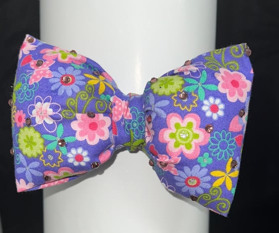 Image of PUFFIE BOW/Purple Garden Headband 
