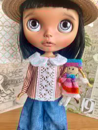 Image 1 of Nineteen zero six Red and white striped blouse