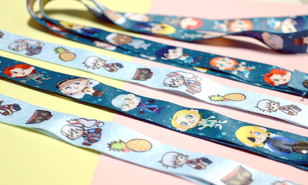 Image of PREORDER FE3H Blue Lions, Takumi and Kiragi Lanyards