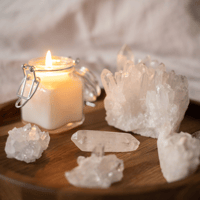 White Flame Or Clear Quartz Energy Clearing Crystal Reiki - distance healing 